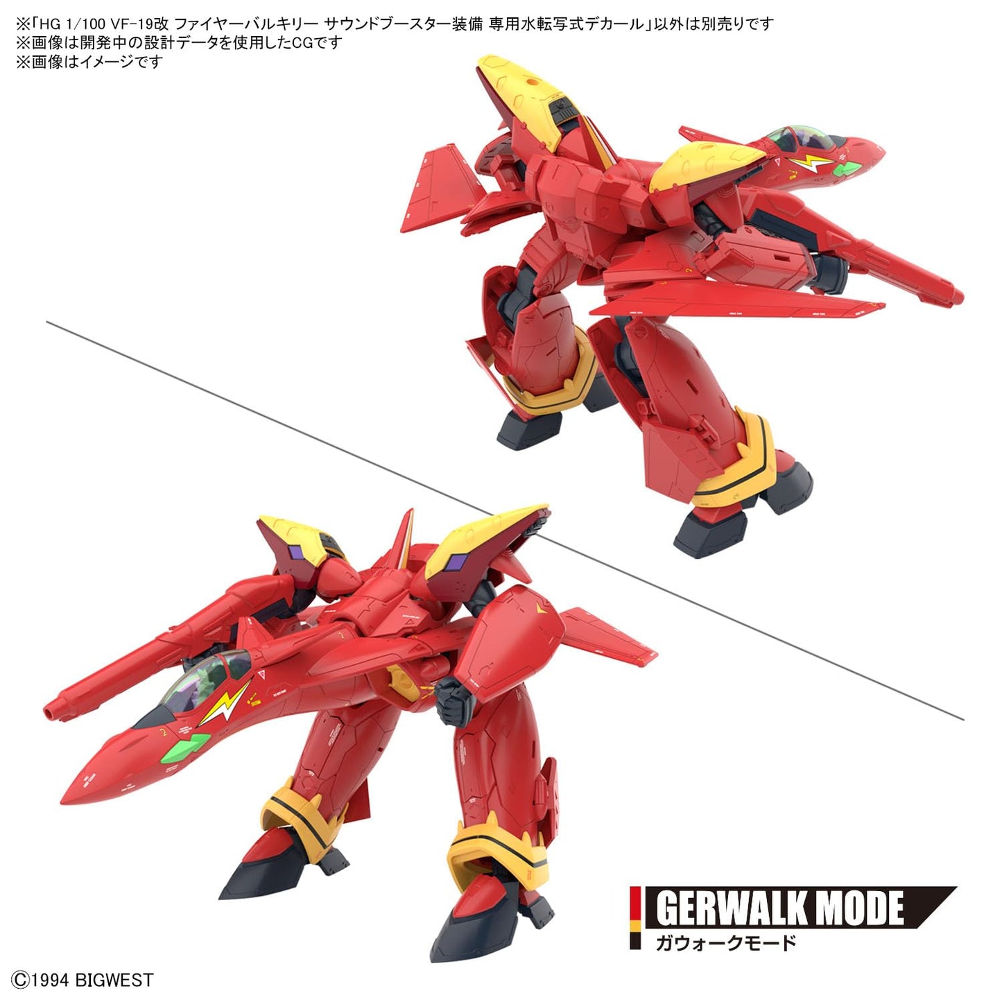 Bandai YF-19 Custom Fire Valkyrie Decals
