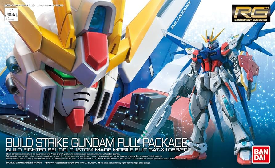 Bandai RG Build Strike Gundam Full Pack 1:144