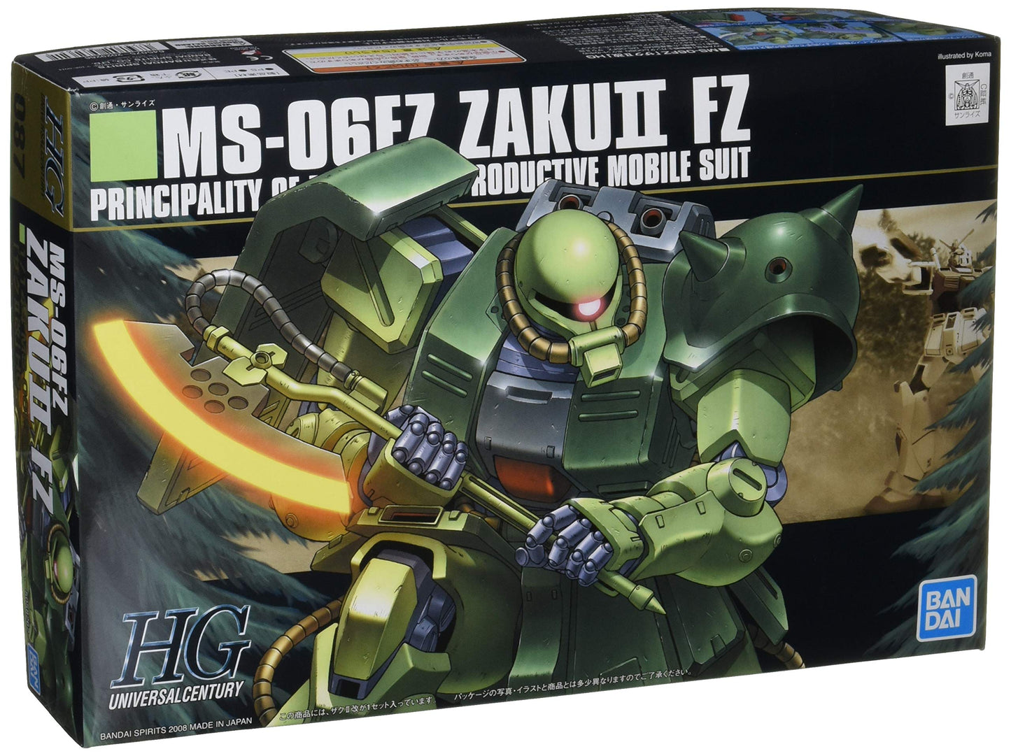 Bandai HG MS-06F Zaku II FZ Gundam 0080 HGUC