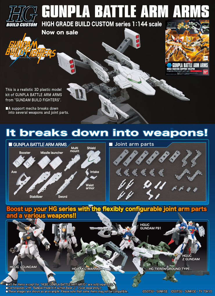Bandai HG GunPla Battle Arms Gundam Build HGBC