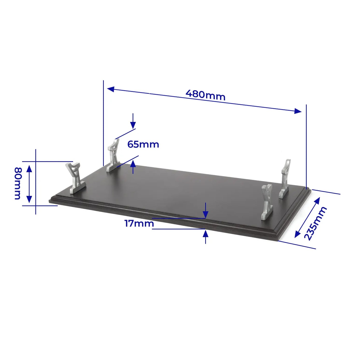 Complete display stand with 4 metal supports