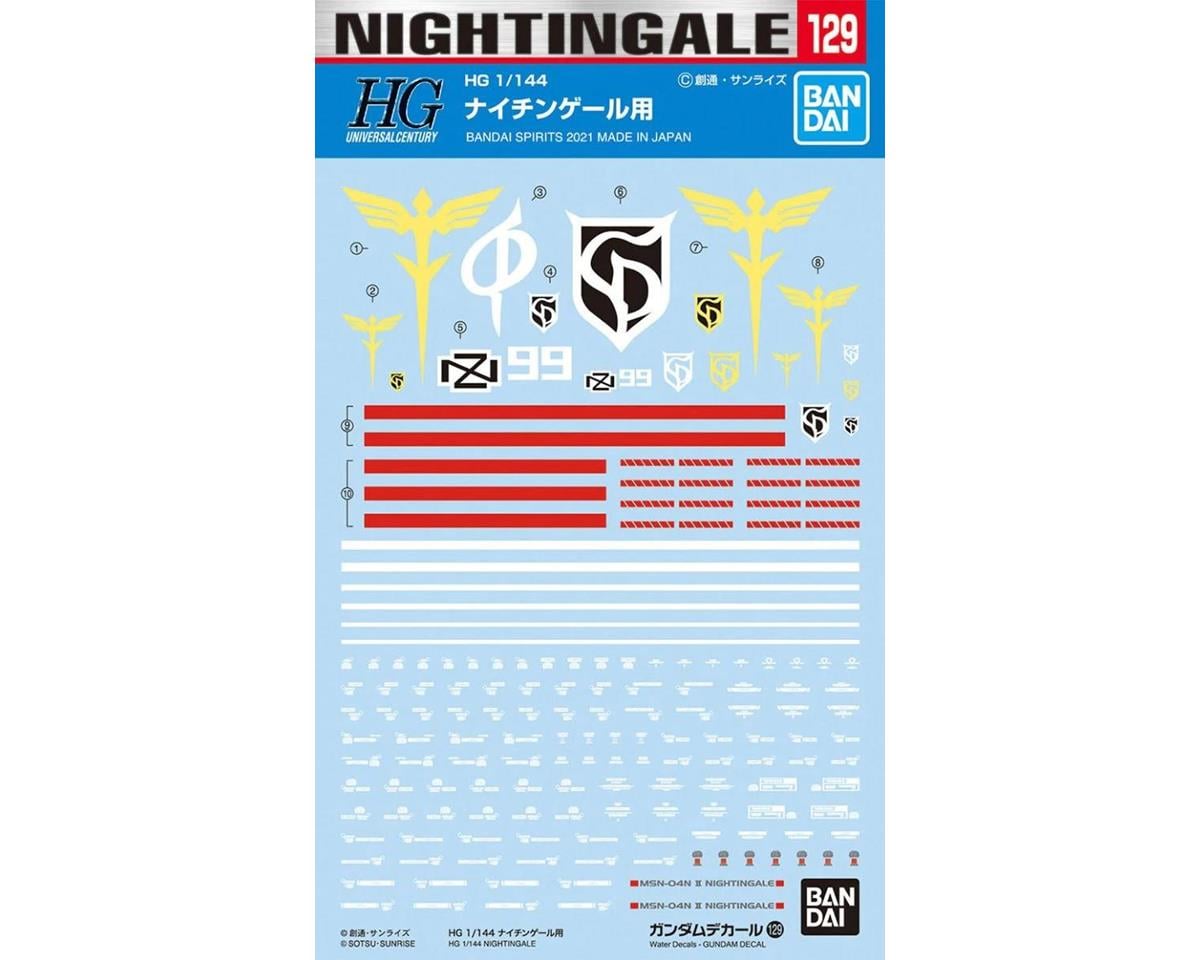 Bandai GD-129 Nightingale Char's Decal HG 1:144